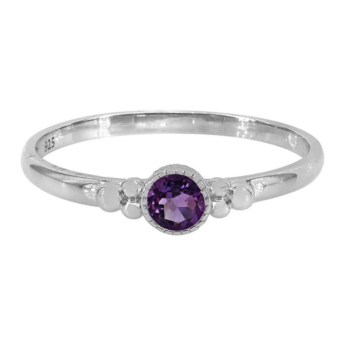 Amethyst Silver Ring